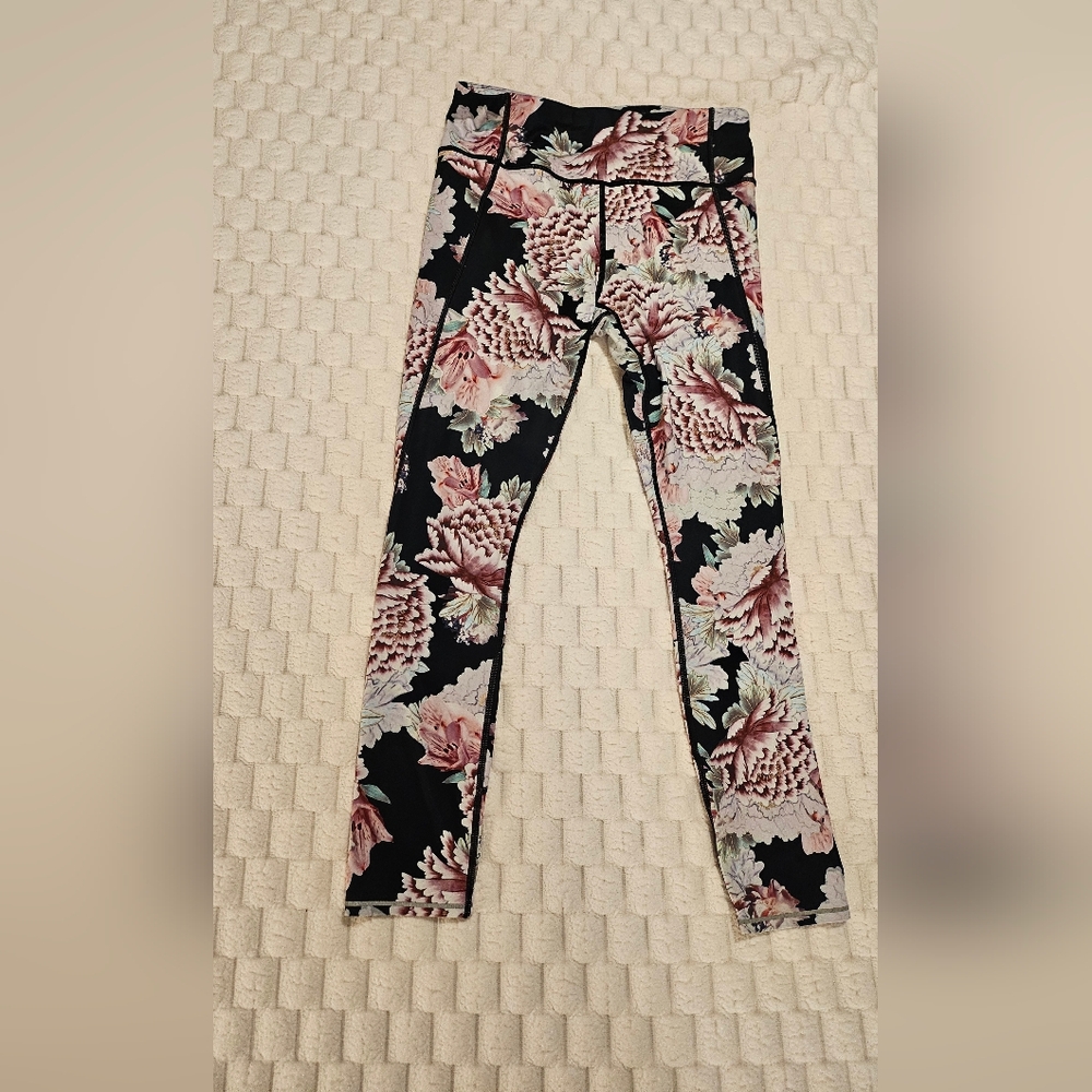 Athleta-  Run Free Garden Party Floral Leggings- Size S - Picture 6 of 13